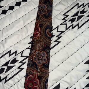 Dior Red and Blue Paisley Tie